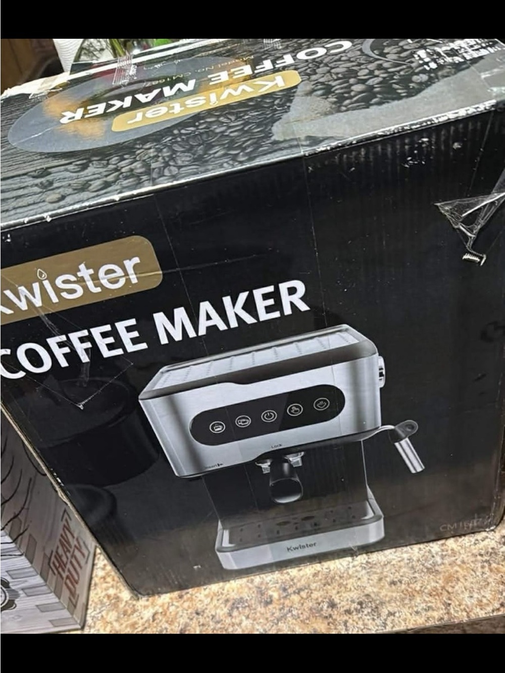 Kwister Stainless Steel Espresso Coffee Maker - Silver/Black